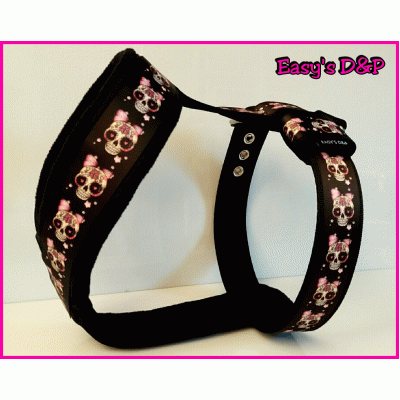 Tuig skull strik zwart 2.5 cm Tuig skull strik zwart 2.5 cm
