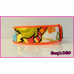 H.b stof graffiti neon oranje 