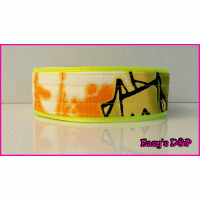 H.b stof graffiti neon geel