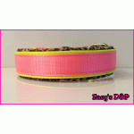 Neon geel met neon roze panterprint fleece hb