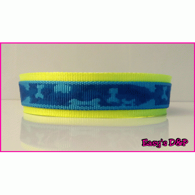 Neon geel camouflage blauw hb