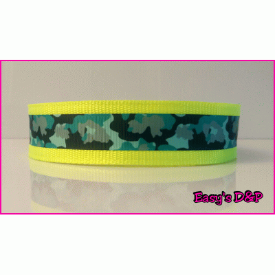 Neon geel camo turquoise lint hb