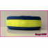 Sliphalsband blauw met neon geel