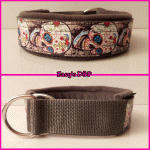 Sliphalsband skull kruis grijs 