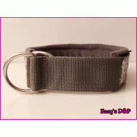 Sliphalsband skull kruis grijs 