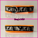 Sliphalsband camouflage grijs neon 