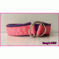 Sliphalsband neon roze paars fleece 