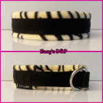 Sliphalsband zwart tijger fleece