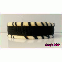 Sliphalsband zwart tijger fleece