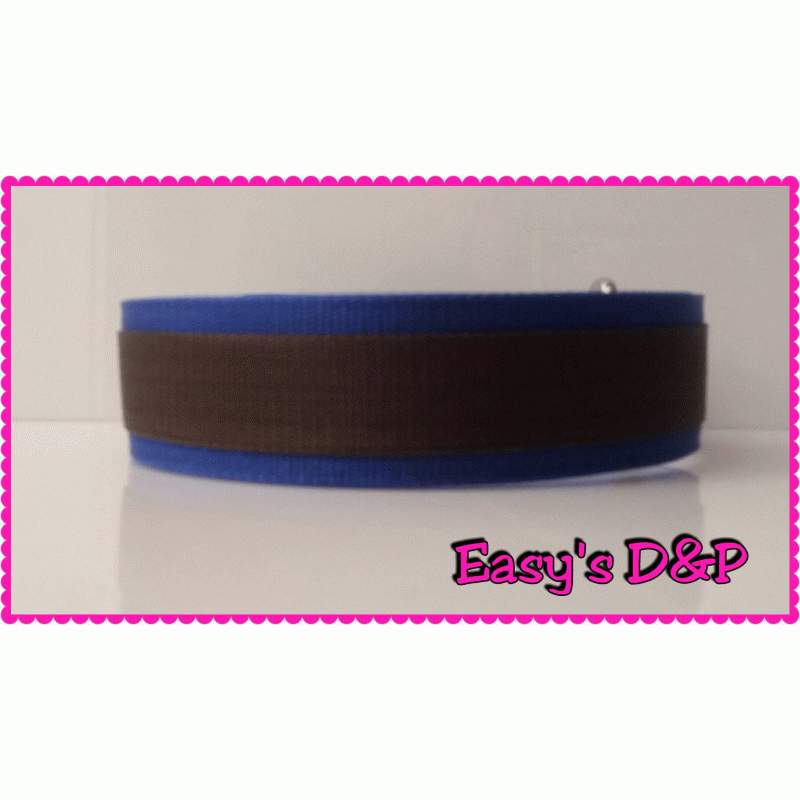 Kobaltblauw met bruin hb