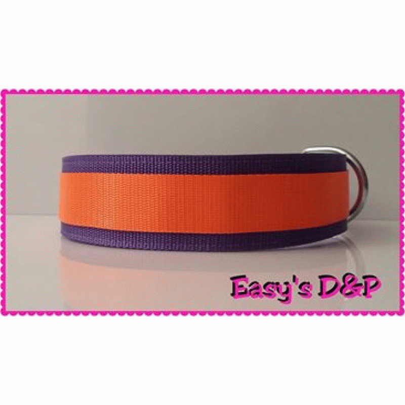 Paars met neon oranje hb