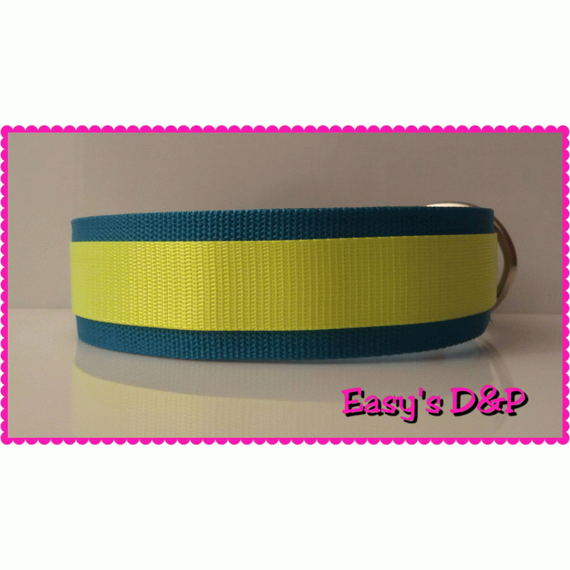 Turquoise met neon geel hb