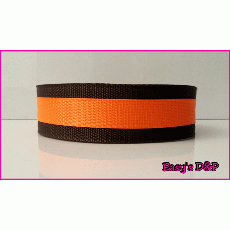 Bruin met neon oranje hb