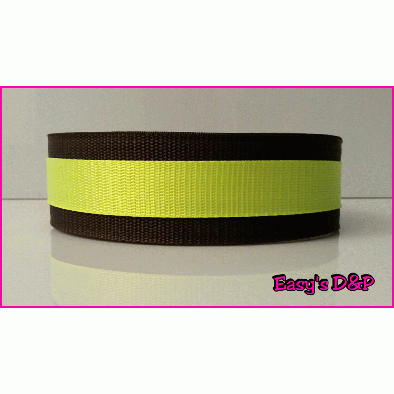 Bruin met neon geel hb