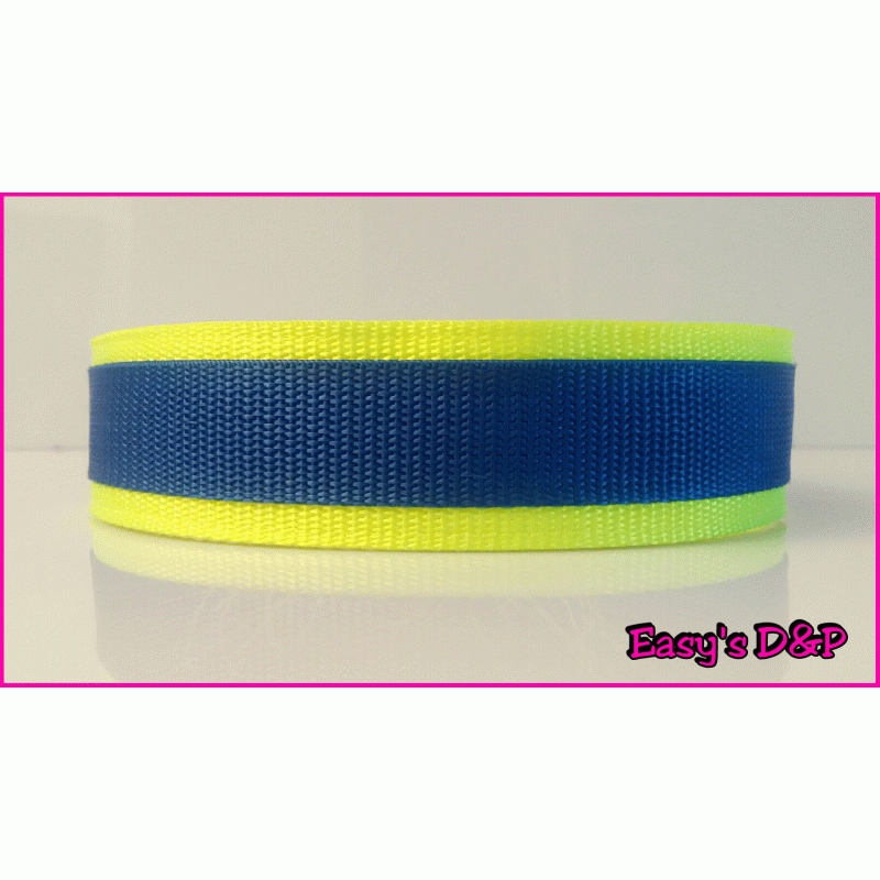 Neon geel met kobalt blauw hb