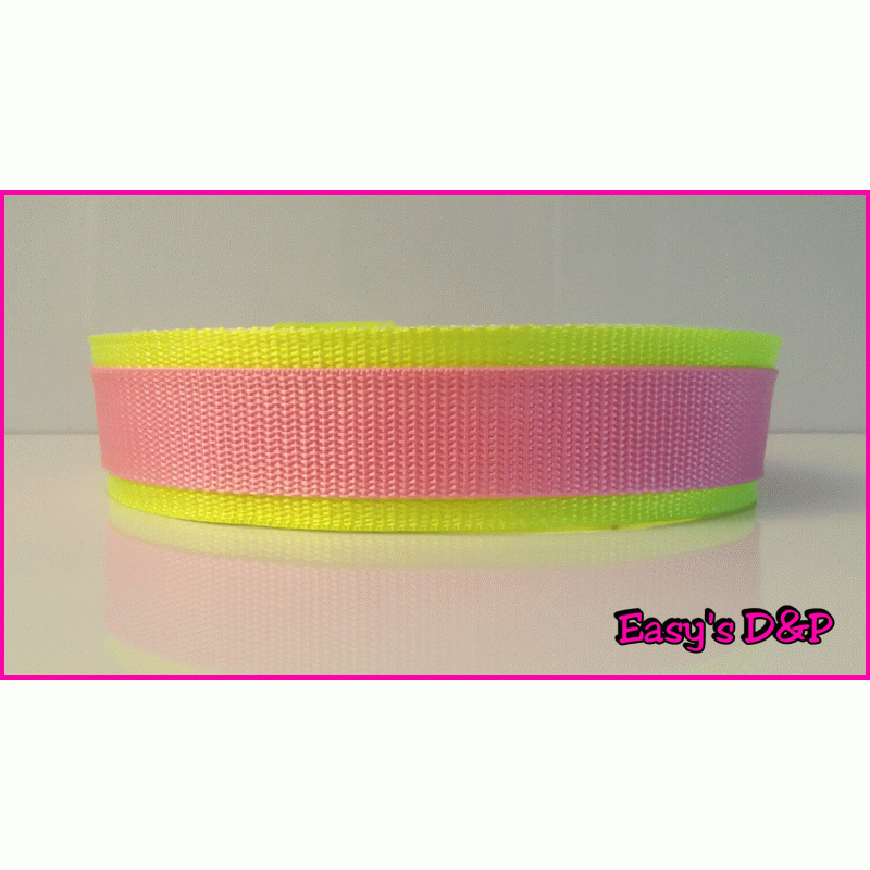 Neon geel met baby roze hb