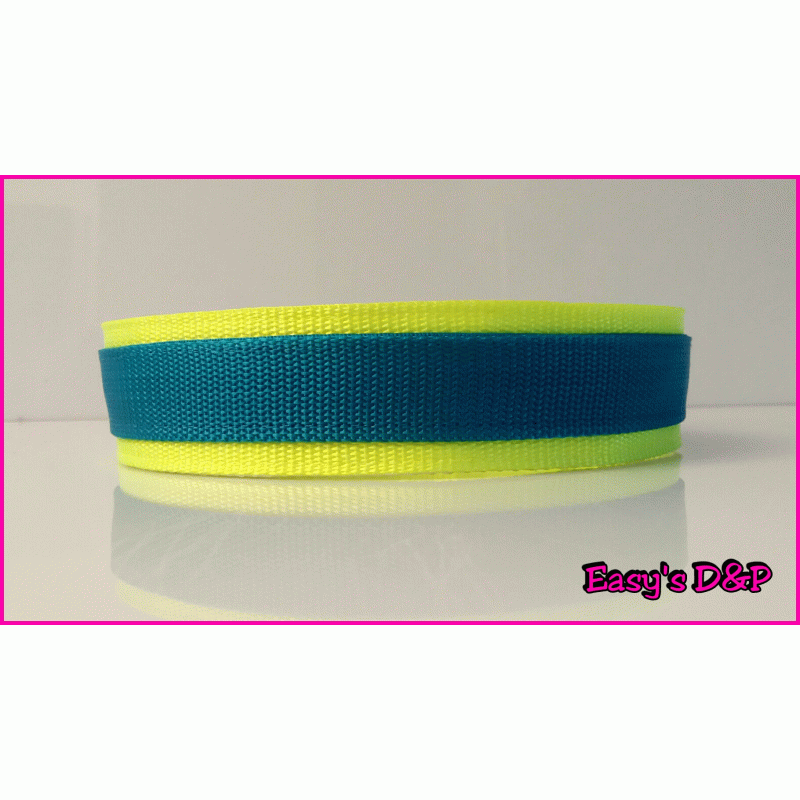 Neon geel met turquoise hb
