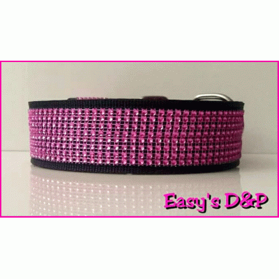 Donker blauw met bling fuchsia hb