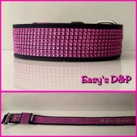 Donker blauw met bling fuchsia hb