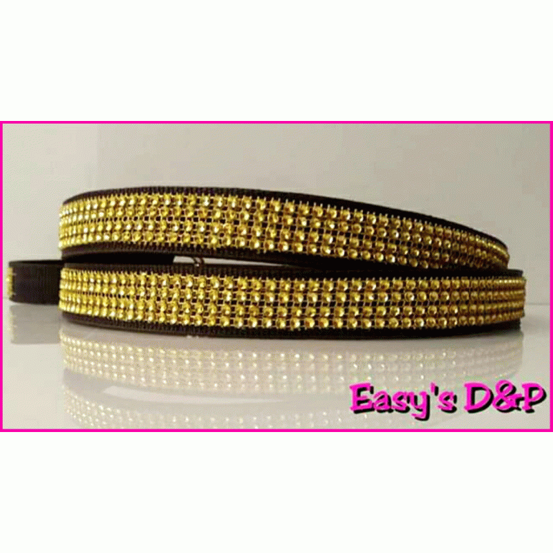 Lijn bling bruin met goud