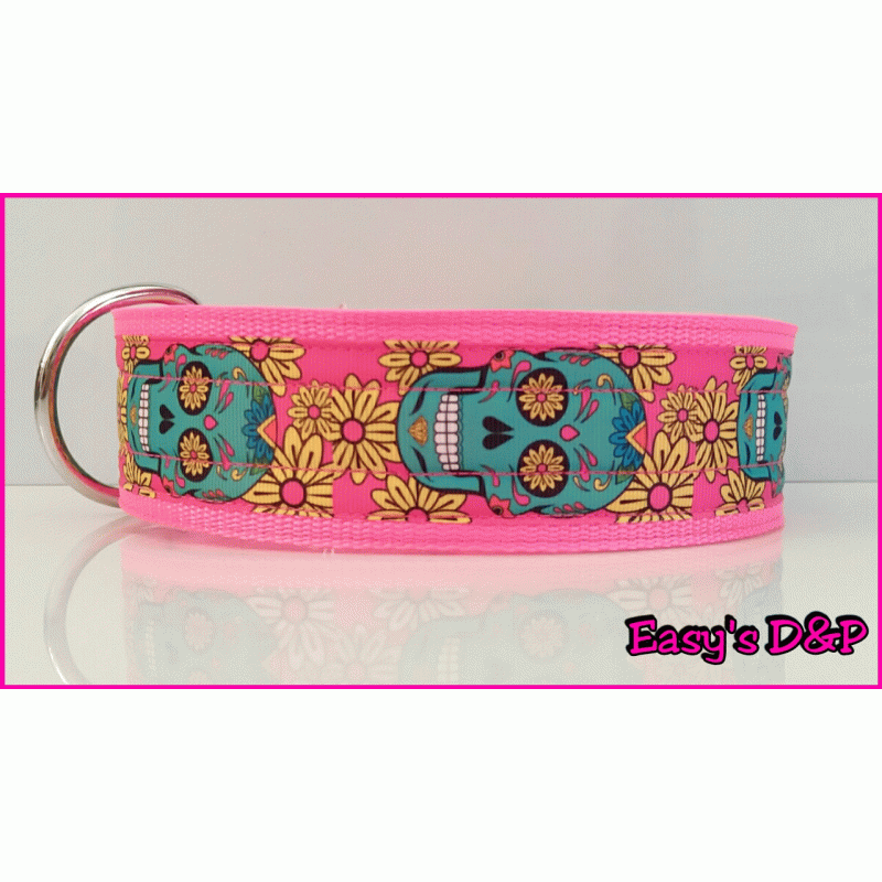 Skull roze gele bloem kleur keus hb