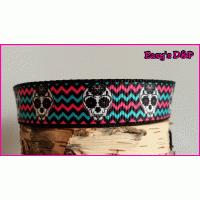 Skull zig zag kleur keus 2.5cm hb