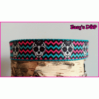 Skull zig zag kleur keus 2.5cm hb