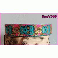 Skull roze gele bloem kleur keus 2,5 cm hb