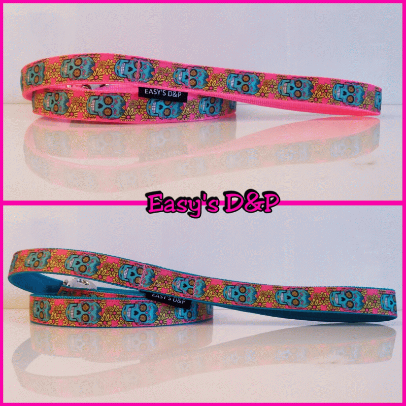 Lijn skull roze gele bloem kleur keus