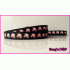 Zwart doodskop roze bloemen 2.5cm hb