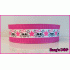 Neon roze doodskop ster 2.5cm hb