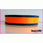 Donker blauw met neon oranje H.B