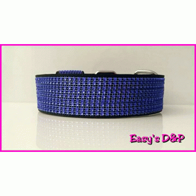 Bling zwart met blauw 2.5 cm hb 