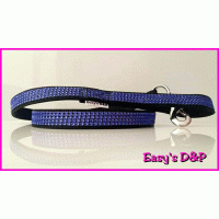 Bling zwart met blauw 2.5 cm hb 