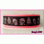 Skull omgedraaid neon roze hb