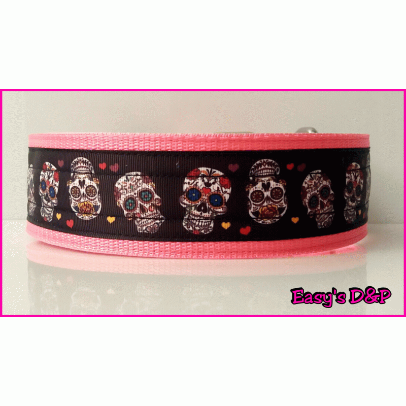 Skull omgedraaid neon roze hb