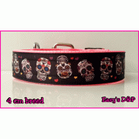 Skull omgedraaid neon roze hb