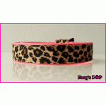 Neon roze panterprint 2.5 cm hb
