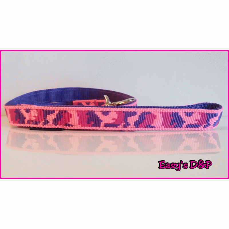 Lijn camouflage neon roze paars