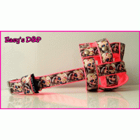 Muilkorf neon roze skull kruis