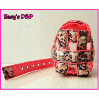 Muilkorf neon roze skull kruis