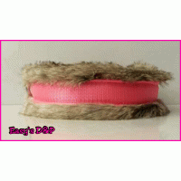 Kunst bont halsband kleur keus nylon 