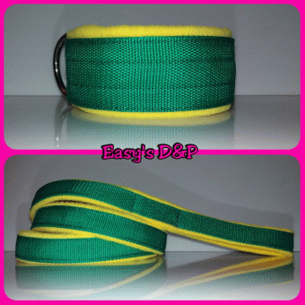 Donker groen met geel fleece hb