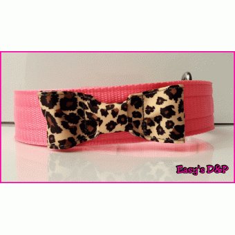 Panter strik neon roze 2.5 cm hb