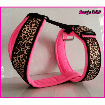 Tuig panterprint zwart nylon Tuig panterprint zwart nylon