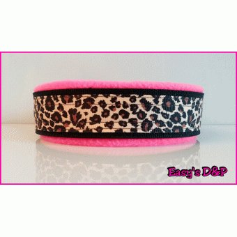 Panter zwart neon roze fleece2.5 hb
