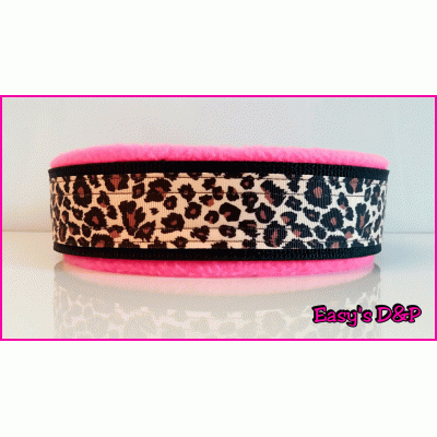 Panter zwart neon roze fleece hb Panter zwart neon roze fleece hb