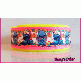 Stitch 3 neon roze neon geel fleece hb