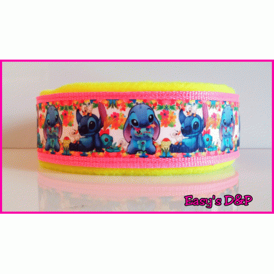 Stitch 3 neon roze neon geel fleece hb Stitch 3 neon roze neon geel fleece hb