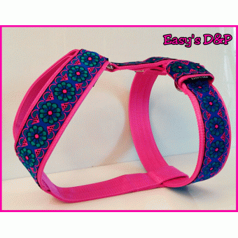 Tuig bloemen blauw fuchsia 